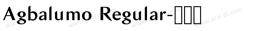 Agbalumo Regular字体转换 Agbalumo Regular字体转换